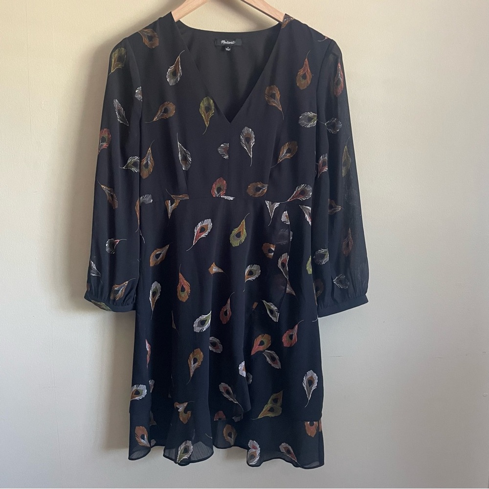 MADEWELL poppy dress in peacock feathers - Picture 4 of 8